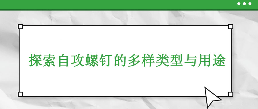 探索自攻螺釘?shù)亩鄻宇?lèi)型與用途
